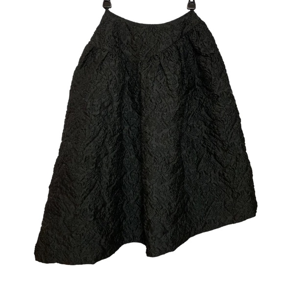 SIMONE ROCHA US Sz 0 Ruched Baroque Black A Line Skirt Women's Sz 4 UK MSRP $995 - Picture 1 of 4